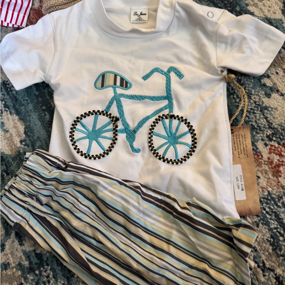 Kids Bicycle Print Matching Set